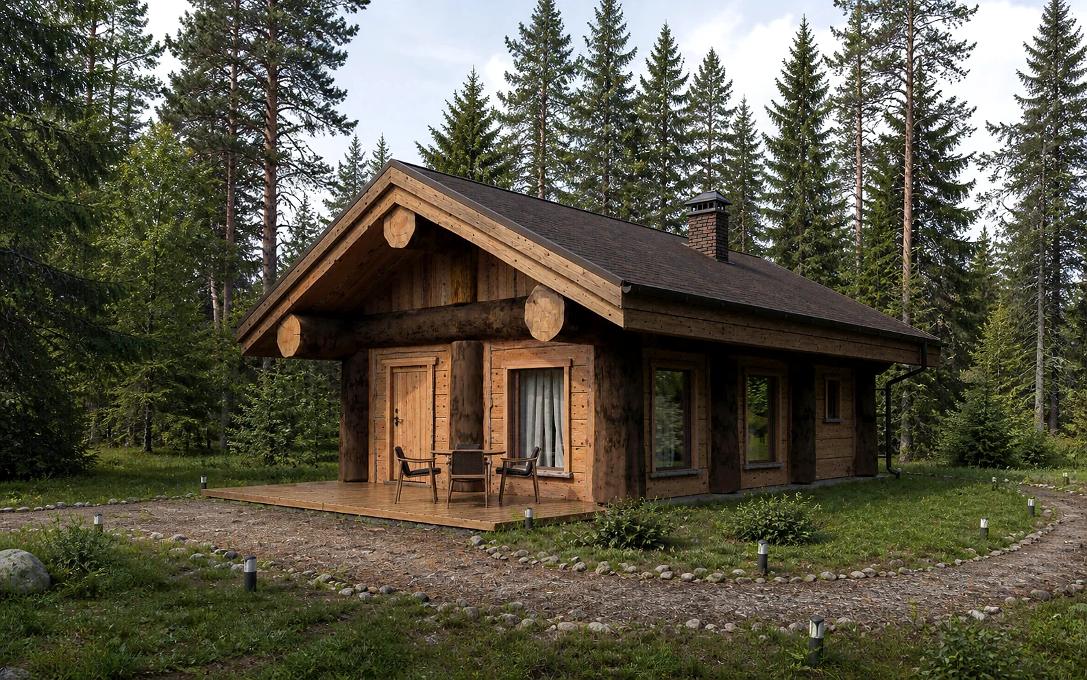 Баня Post & Beam в Сосновом Бору